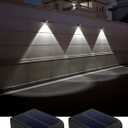 Solar Address Lights Dusk to Dawn Sconce Solar Light Outdoor Waterproof Downlight for Mailbox, House Numbers, Sign, Post, Wall, Fence (White, 2 Pack)