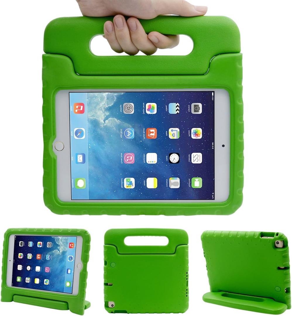LEFON Kids Case Shockproof for iPad mini 5/4/3/2/1, iPad mini 4th Generation Case for Kids, with Convertible Handle Light Weight Super Protective Stand Cover for iPad mini 5th Gen 7.9 Inch (Green)