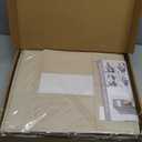 4 Pack Sheet Storage Organizer (King & Queen Size) with handle, Foldable Sheet Set Organizer for Linen Closet, Sheet Organizer for Blanket, Coverlet and Towel, Beige