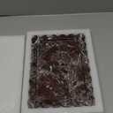 Scalloped Marble Decorative Tray,Luxury Natural Stone Bathroom Vanity Tray, Dresser Top Perfume Coffee Home Kitchen Toilet Sink Tray, Key Trinket Ring (Rosso Lepanto, 10.8 * 8)