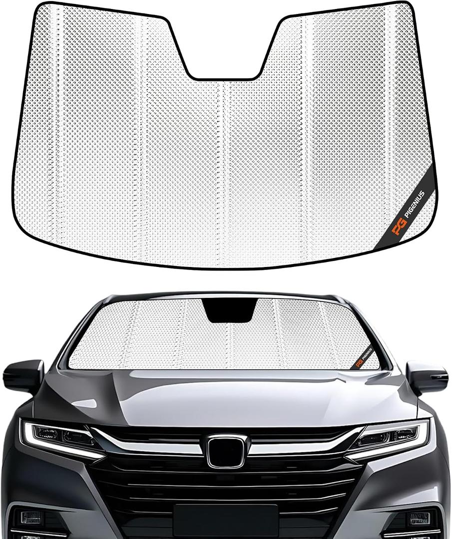 Pigenius Windshield Sun Shade for Honda Odyssey 2021-2025, Reflective Aluminum Film Front Window Sunshade-B