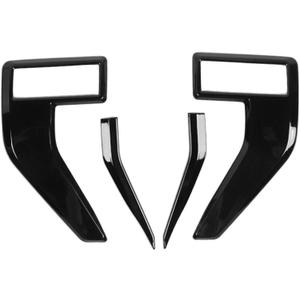 (Glossy Black) Front Fender Side Air Vent Outlet Trim Cover Exterior Front Air Outlet Vent Cover Kit Compatible with Ford F150 F-150 2021-2022