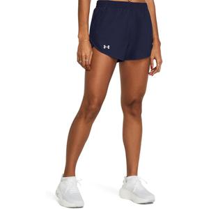 Under Armour Fly By Heathered Shorts, Size: X-Small, Color: (410) Midnight Navy Medium Heather / Midnight Navy / Reflective