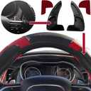 Steering Wheel Shift Paddle Extended Shifter Trim Cover for Dodge Challenger Charger Durango RT & Scat Pack 2015-2024, for Jeep Grand Cherokee 2014-2021 (Carbon Fiber Color)