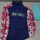 DIVE & SAIL Kids One Piece Long Sleeve Swimsuit Sun Protection Sunsuit Rash Guard, Size L