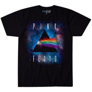 Liquid Blue Men's Plus-Size Pink Floyd Dark Side Space Short Sleeve T-Shirt 4XL
