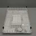 GAXmi Dish Drying Rack Over The Sink Dish Drainer with Drainboard Utensil Holder, 1-Tier White