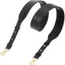 uxcell PU Leather Purse Strap, 41.7"-45.3" Adjustable Crossbody Replacement Straps 1.5" Width for Handbags, Shoulder Bag (Black, Gold Clasp)