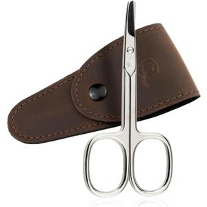 marQus Solingen Round-Tip Nail Scissors (curved) Premium German Steel for Safe Manicures & Pedicures, Protective Case Included, Also Great for Babies