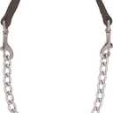 Weaver Leather Brahma Webb Goat Collar, Nickel Plated Chain (Brown)