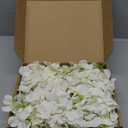 Hydrangea Artificial Flowers, 20 Pcs Champagne Hydrangea Artificial Flowers Bulk, Faux Hydrangea Flowers for Outdoor, Fake Silk Ivory Hydrangea Flowers with Stems for Wedding Decoration Decor