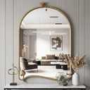 Gold Arched Mirrors for Wall Decor, 36"x24" Arched Wall Mirror