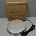 2PACK Chicken Water Heater for Winter Heated Poultry Waterer Base,with Thermostat and 9.8ft Power Cord, Dia.11in,Suitable for Plastic/Metal Poultry Waterer (Black)