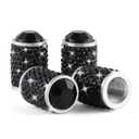 Bling Valve Stem Caps 4 Pcs Crystal Rhinestone Car Tire Valve Covers Universal Dustproof Car Tire Air Valve Caps for Trucks, SUVs, Bikes and Motorcycles