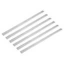 MECCANIXITY 6 Pcs Square Aluminum Flat Bar, 1/4" (6mm) Thick x 9/16" (15mm) Width x 12" (305mm) Long 6061 Aluminum Flat Plate Solid New Mill Stock Silver for Industrial Building