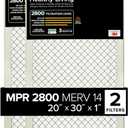 Filtrete 20x30x1 Air Filter, MPR 2800, MERV 14, Healthy Living Ultrafine Particle Reduction 3-Month Pleated 1-Inch Air Filters, 2 Filters (30x20x1)