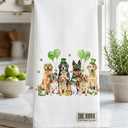 St Patricks Day Kitchen Towels, St Patricks Day Decorations, Cherry Bow Shamrock Lucky Charms Decoration, Shamrock Hand Towels for Spring Seasonal Home Kitchen Bathroom Bar 16x24 Inch