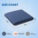 Ganondorf Extra Large Recliner Seat Cushion for Elderly Tufted Furry Booster Foam Cushion, Pressure Relief for Long Sitting Orthopedic Chair Cushion for Recliners Office Chairs, Navy