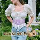 SUOSDEY Womens Lace-up Corset Belt Transparent PVC Lace Vintage Elastic Waist Belt for Dress (Purple)