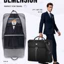 MATEIN Mens Garment Bags for travel, Large Travel Suit Bag Up to 7 Suits with Strap, Wrinkle Free Carry On Garment Bags for Hanging Clothes, Business Suitcase Luggage Bag Fit 17.3 Inch Laptop, Black