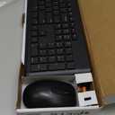 Dell Wireless Keyboard and Mouse - KM3322W, Wireless - 2.4GHz, Optical LED Sensor, Mechanical Scroll, Anti-Fade Plunger Keys, 6 Multimedia Keys, Tilt Leg - Black