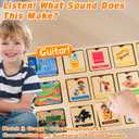 Wooden Peg Puzzle for Toddlers, Cognitive Learning, Double Side Scens Board for Home School Planner,Autism Learning Materials