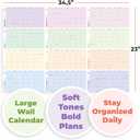 7 x Large Wall Calendar 2026 (34.5 x 23 inches), 2026 Calendar Monthly Planner for Wall, Colorful Stylish Design, Horizontal Layout, Heavyweight Uncoated Text Paper (Comes Folded in Special Envelope).