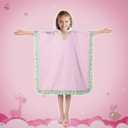 Hooded Towels for Kids, Bath Towel Swim Cover Up for Ages 3-10 Girls Boys Pool Towels Soft Thick 30"x30" Microfiber Poncho TowelPink