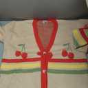 MISS SPARKLING Womens Knit Cardigan Sweater Button Down Long Sleeve V Neck Casual Loose Fit Jacket Lightweight Outerwear (X-Large, Peach Multi)