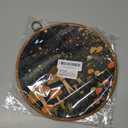 Hiuwevt Mushroom Round Wall Art Decor, Mystical Magical Enchanted Mushroom Forest Framed Canvas Prints, Vintage Fantasy Dark Moody Round Wall Hanging Decor for Bedroom Home Decorations, 10x10 Inches