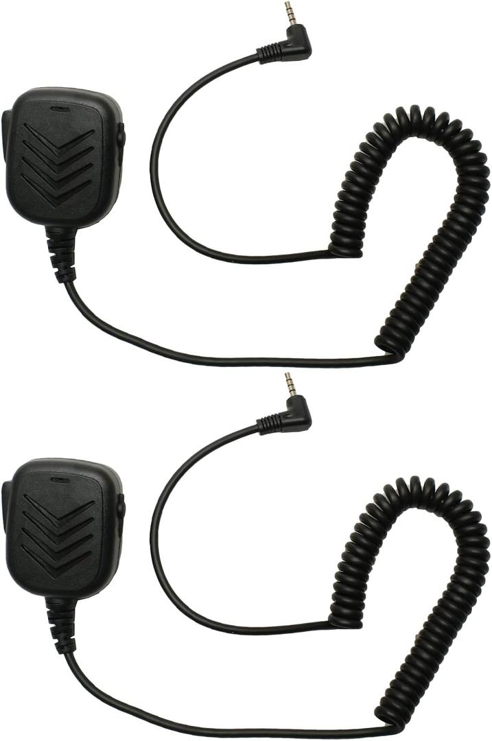 Shoulder Speaker with PTT Mic Compatible with Yaesu FT-60R VX-1R VX-2R VX-3R VX-5R for Walkie Talkie Microphone Two Way Radio(2packs) (Y-MT600)
