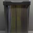 EKO Mirage-T 50 Liter / 13.2 Gallon Touchless Rectangular Motion Sensor Trash Can, Brushed Stainless Steel Finish