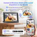 Uhale Digital Picture Frame 32GB Storage 10.1 Inch WiFi Electronic Photo Frames SD Card Slot IPS Touch Screen HD Display Auto Rotate Slideshow Share Videos Photos Instantly Send Wishes Remotely