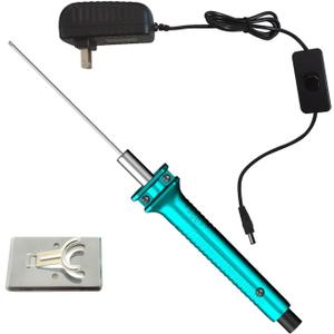 2 x Hot Wire Pen, Electric Hot Wire Cutter Pen 10cm, Styrofoam Cutting Hot Pen Hot Wire Cutting Pen for Amateur DIY Heat Cutting Engraving Pen, Art Making, Foam Carving (blue, 100mm)
