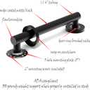 16 inches Stainless Steel Designer Grab Bar for Bath Safety, Collection Glacier, ADA Compliant 500lbs Loading Capacity, Dual Tone (Matte Black | Chrome)