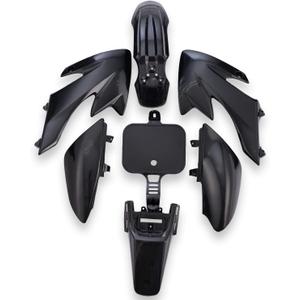 Plastic Fender Fairing Kit Set,Plastic Body Fender Kit for XR50 CRF50 Chinese Mini Dirt Bikes (Black)