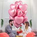 KatchOn, Light Pink Heart Balloons -18 Inch, Pack of 10 | Heart Shaped Balloons | Pink Heart Balloons, Valentines Day Decorations | Valentines Day Balloons, Foil Heart Balloons, Galentines Day Decor