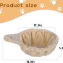 UXIETIN Beige Cat Hammock, Extra Large (12.4"), Cozy Hammock with Deep Basket, Attachment Design for Cat Tower