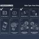 15 FT Heated Drinking Water Hose for RV Camper, NSF 372 Certified Garden Hose with Automatic Thermostat, Antifreeze Protection to -40F, GFCI Protection, 5/8" ID, 3/4" GHT Adapter