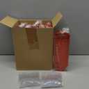 Mini Heart Shaped Dessert Cups with Spoons 2.7 oz Valentine Day Plastic Appetizer Cup Clear Disposable Reusable Heart Shaped Bowl for Valentine Wedding Party Cakes Ice Cream(Red,100 Set)