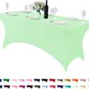 Spandex Table Cover for 6Ft Table Universal Fitted Stretch Tablecloth for Party, Banquet, Wedding and Events-Mint