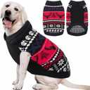 AOFITEE Dog Christmas Sweater for Large Dogs, Large Dog Sweater, Festive Knitted Pet Pullover, Cozy Pet Winter Sweatshirt for Dogs Girl Boy, Warm Turtleneck Holiday Sweaters, Red L