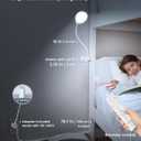 Glocusent 5W Reading Light for Bed, 36 LED Eye Caring Bed Lamp, 3 Colors & 5 Brightness Levels for Headboard with Adapter, Perfect Clip on Light for Reading, Working & Studying (White with Remote)