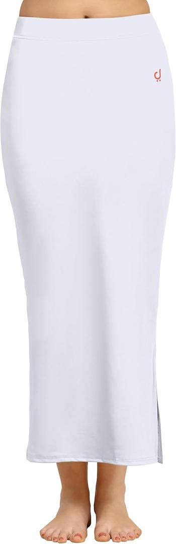 TRENDMALLS Saree Shapewear Petticoat for Women, Cotton Blended, petticoat,Skirts for Women, shape wear dress for saree (White, M)