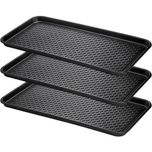 Fasmov 3 Pack Utility Boot Tray Mat Multi-Purpose Anti-Slip Tray Mat Boots, Dog Food Bowls, Gardening, Laundry, Kitchen, Garage, Entryway, 30 x 15 inches, Large