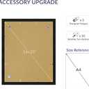 16x20 Poster Frame, Display Pictures 11X14 with Mat or 16x20 Without, Wall Hanging Frames, Black, 3 Pack