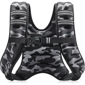 ZELUS Weighted Vest, 8lb Weight Vest with Reflective Stripe for Workout, Strength Training, Running, Fitness, Muscle Building, Weight Loss, Weightlifting