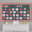 Valentines Day Bulletin Board Decorations - Shejdgart Valentines Day Classroom Decorations Set Red Pink Heart Love Yourself Paper Cutouts Bulletin Board Decor Door School Office Wall Decor Supplies