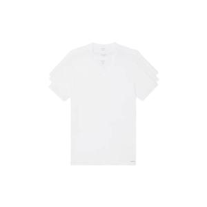 Calvin Klein Men's Cotton Stretch Undershirt Packs, 3 White-Vneck, Small