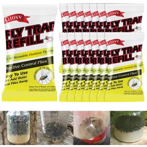 15 Pack Natural Fly Bait Refill, 15 * 30g Fly Trap Attractant Packets Work with All Reusable Flies Traps Outdoor, Fly Magnet Repellent Killer Catcher